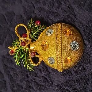 Vintage Christmas Ornament Brooch